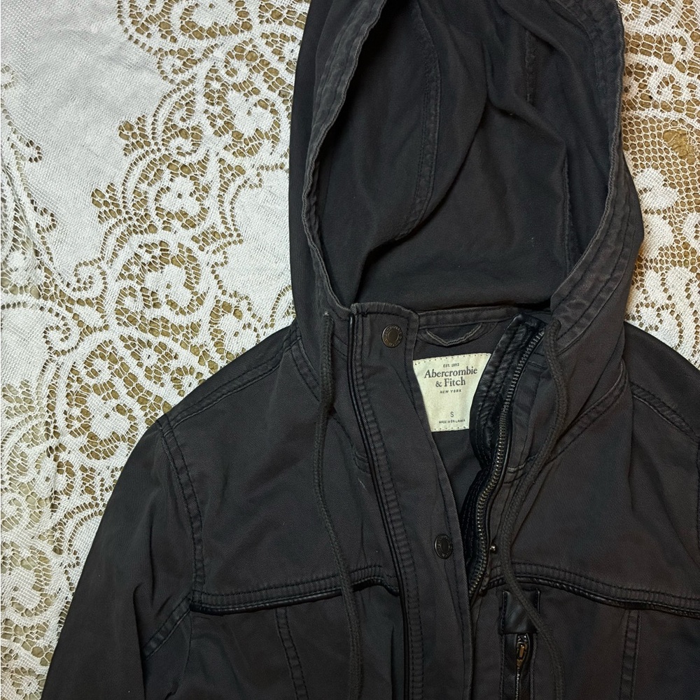 Abercrombie & Fitch Charcoal Hooded Jacket